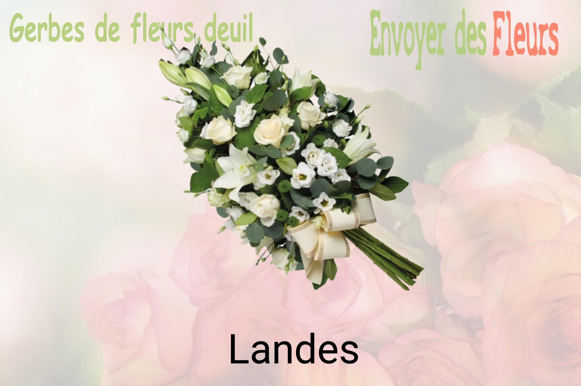 Gerbe de fleurs de deuil livrée à Landes